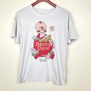 80's Strawberry Shortcake T Shirt Sz L Graphic Grunge Cottage Distressed Kidcore